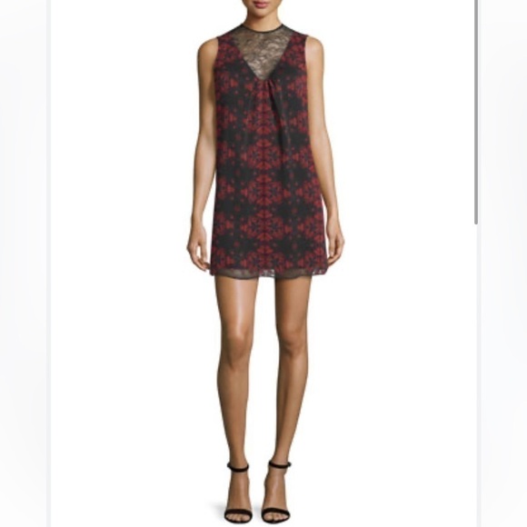 Alice + Olivia Lotus Flower Printed Sleeveless Dress- Size 0; Like New - Picture 5 of 12